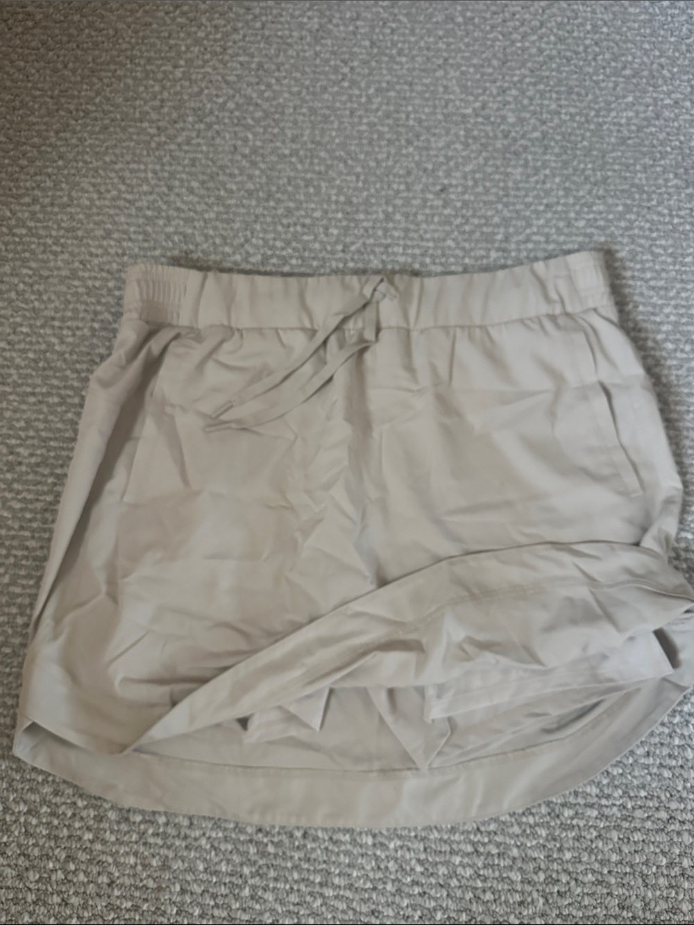 Beige High-Waist Skirt